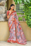 Ethnic Motifs Zari Woven Design Banarasi Saree