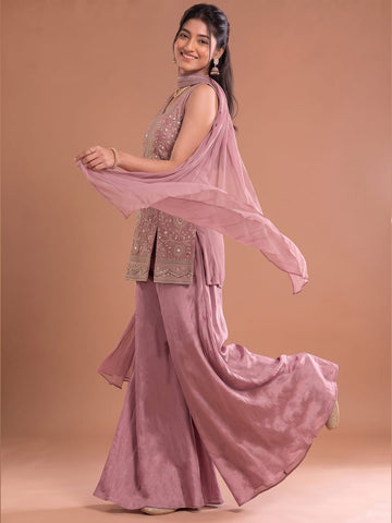 Varanga Women delicate handwork Kurta with Sharara & With Dupatta