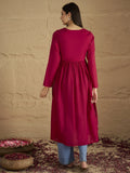 Varanga Women Thread Embroidered High Slit Kurta