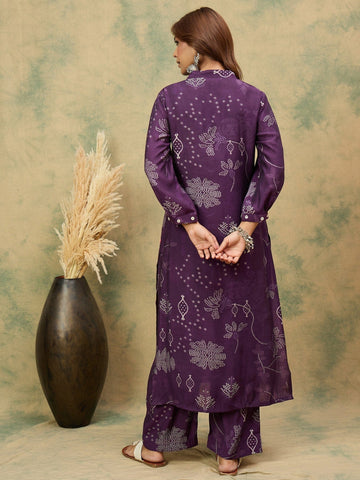 Bandhani Printed Kurta With Trouser
