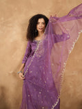 Embroidered Yoke Kurta With Trouser And Dupatta