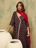 Varanga Women Floral Printed Angrakha Kurta with Trousers & with Dupatta
