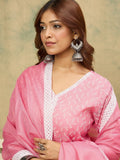 Varanga Women Floral Embroidered Regular Thread Work Kurta with Trousers & with Dupatta
