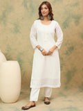 Varanga Women Ethnic Motifs Embroidered Regular Thread Work Kurta with Trousers & with Dupatta