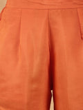 Zari Embroidered A Line Kurta With Trouser & Contrast Dupatta
