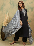 Thread Embroidered Kurta With Trouser & Dupatta