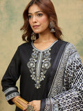 Thread Embroidered Kurta With Trouser & Dupatta