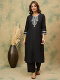 Thread Embroidered Kurta With Trouser & Dupatta