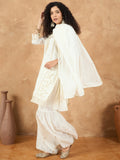 Zari Embroidered Yoke Kurta With Pant And Dupatta