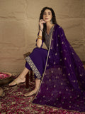 Varanga Women Zari Embroidered Yoke Kurta With Trouser & Sequins Detailed Dupatta