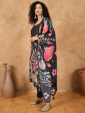 Bold Floral Printed Kurta With Trouser & Dupatta