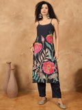 Bold Floral Printed Kurta With Trouser & Dupatta