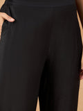 Kurta Set With 3D Work On The Sleeves Paired With Solid Trousers And Dupatta