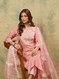Varanga Women Peach Ethnic Motifs Embroidered Thread Work Pure Cotton Kurta Set