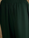 Green Embroidered Straight Kurta Paired With Tonal Embroidered Bottom And With Tonal Chiffon Dotted Dupatta