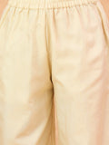 Varanga Women Cream Brocade Shimmer Zari Embroidered Kurta Set with Dupatta