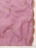 Zari Embroidered Straight Kurta With Trouser & Dupatta