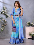 Ethnic Motifs Zari Woven Design Banarasi Saree