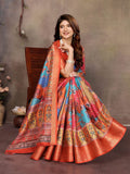 Ethnic Motifs Zari Woven Design Banarasi Saree