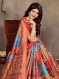 Ethnic Motifs Zari Woven Design Banarasi Saree