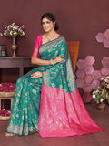 Varanga Women Banarasi Saree With Blouse Piece