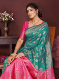 Varanga Women Banarasi Saree With Blouse Piece