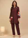 KSUT Women Co-Ord Set With Floral  Patch Work With Embellishment