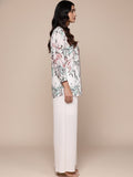KSUT Women Off White Floral Printed Embroidered Co- Ord Sets