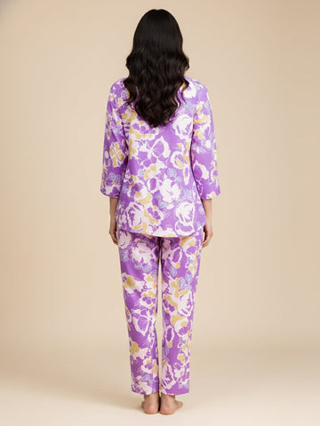 KSUT Women Abstract Printed Apple Hem Kurta with Trouser Coord set