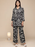 KSUT Women Abstract Printed Embellished Co-Ord Set