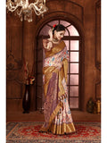 Ethnic Motifs Zari Woven Design Banarasi Saree