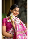 Ethnic Motifs Zari Woven Design Banarasi Saree