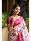 Ethnic Motifs Zari Woven Design Banarasi Saree