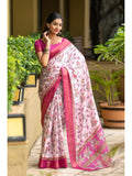 Ethnic Motifs Zari Woven Design Banarasi Saree