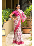 Ethnic Motifs Zari Woven Design Banarasi Saree