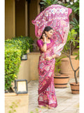 Ethnic Motifs Zari Woven Design Banarasi Saree