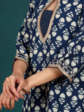KSUT Women Ethnic Floral Printed with Zari & Sequin Detail Kurta with Trouser