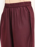 Varanga Violet Regular Round neck Kurta With Trousers & Dupatta
