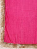 Fushia Bhandhani Printed Anarkali Kurta Paired With Bottom And Dupatta