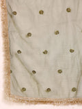 Varanga Women Olive Green Lace Embellished Sleeveless Straight Kurta Paired With Tonal Palazzo And Dupatta