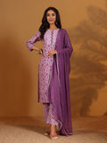 Ethnic Floral Printed straight Kurta Paired With Tonal Printed Bottom And Dupatta