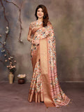 Ethnic Motifs Zari Woven Design Banarasi Saree