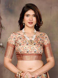 Ethnic Motifs Zari Woven Design Banarasi Saree
