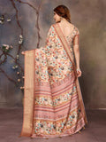 Ethnic Motifs Zari Woven Design Banarasi Saree