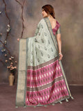 Ethnic Motifs Zari Woven Design Banarasi Saree