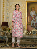 Varanga Women Yellow Floral Printed Round Neck Straight Kurta