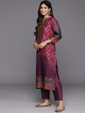 Varanga Women Patola Printed Mandrin Collar ,Straight Kurta With Solid Bottom And Printed Dupatta