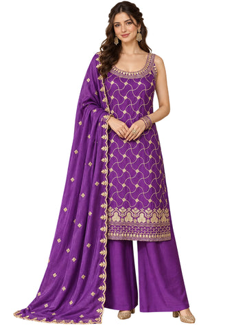Varanga Women Ethnic Motifs Embroidered Regular Kurta with Palazzos & With Dupatta