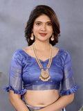 Ethnic Motifs Zari Woven Design Banarasi Saree