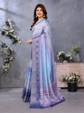 Ethnic Motifs Zari Woven Design Banarasi Saree